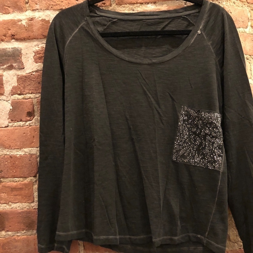 GAS Brand Longsleeve Tee with Glitter Pocket